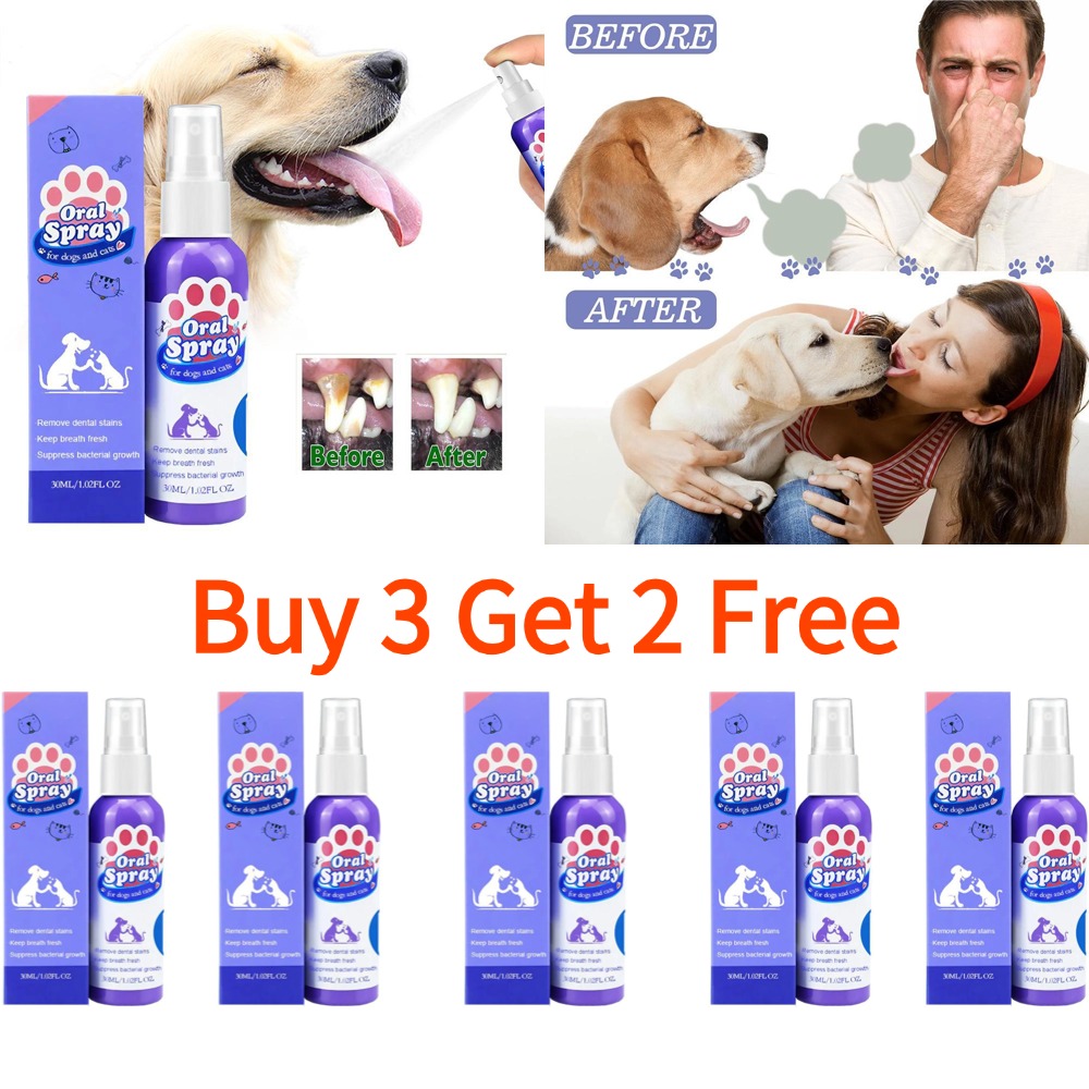 Teeth Whitening Mouthwash - Spray bucal para mascotas, spray para